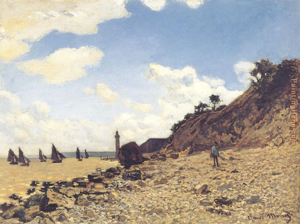 Beach at Honlfeux painting - Claude Monet Beach at Honlfeux art painting